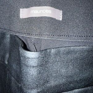 Maurices Black Satin A-Line Skirt